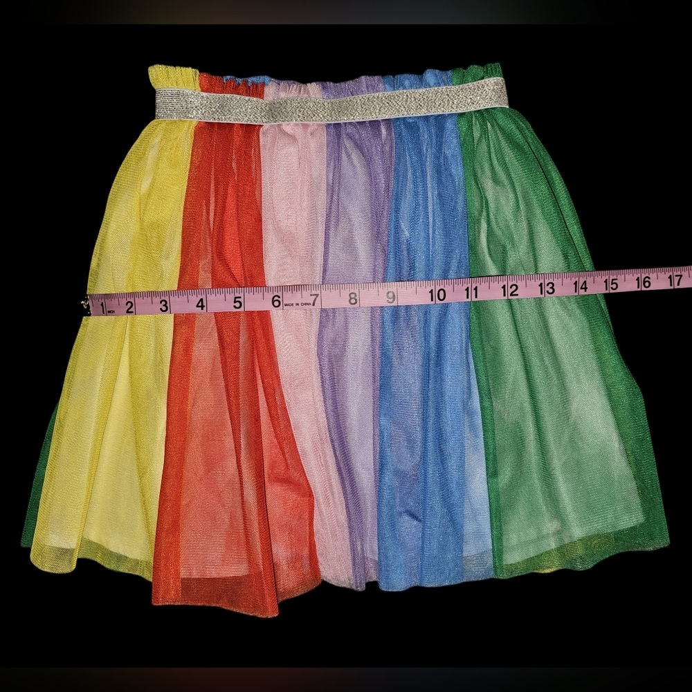 Hanna Andersson Girls Rainbow Tulle Tutu Colorful Layered Party Skirt Sz 6-7 - Picture 6 of 11